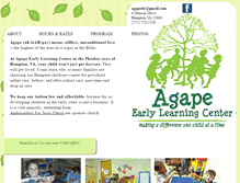 Tablet Screenshot of agape-elc.com